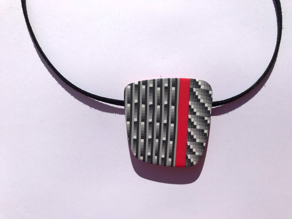 Collier - dégradé gris et rouge - 5 modèles différents